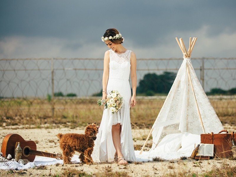 Tuas Lalang Field Wedding Shoot